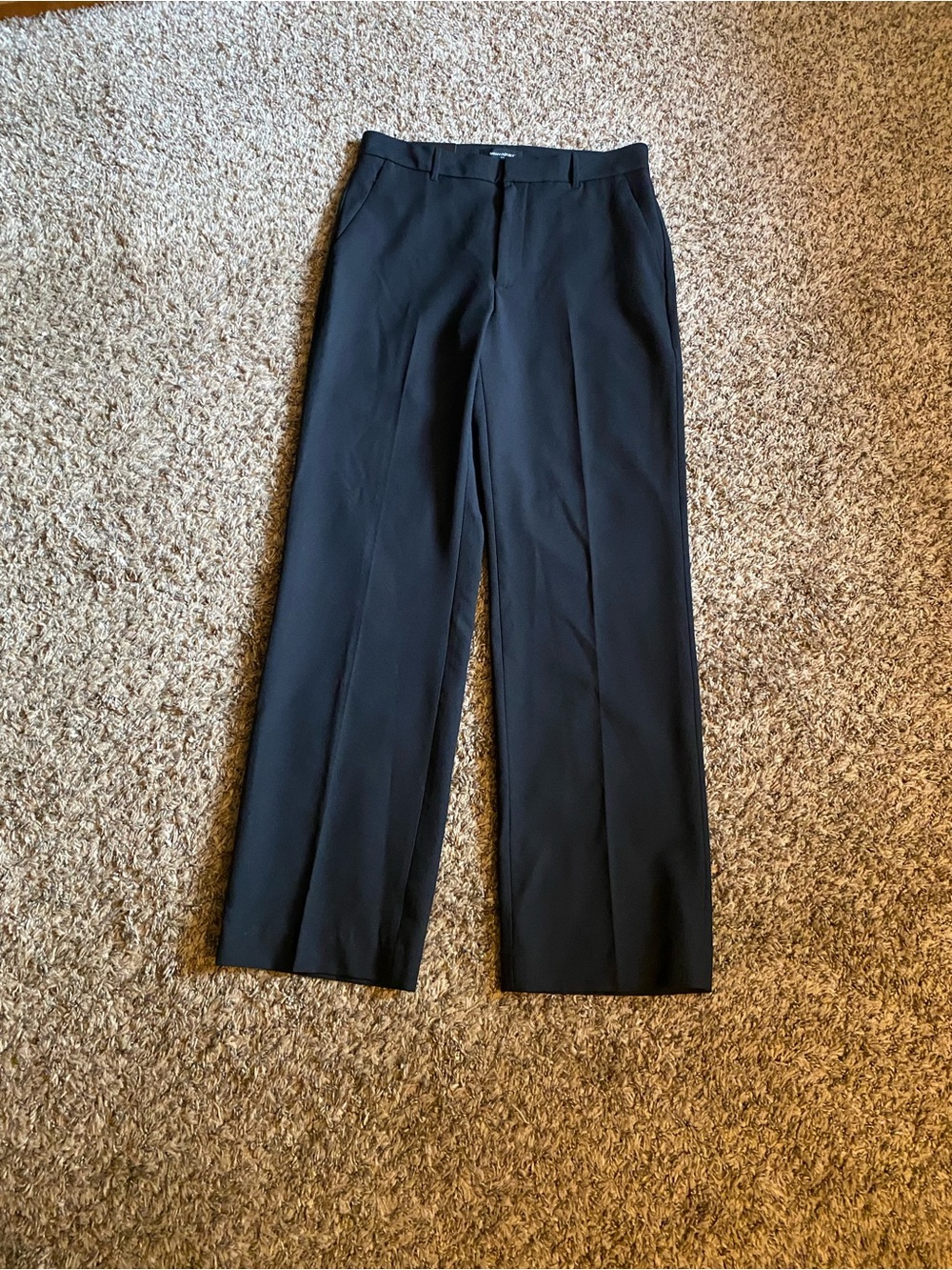 NWT Banana Republic Black Straight Trouser Sculpted Stretch High Rise Size 4